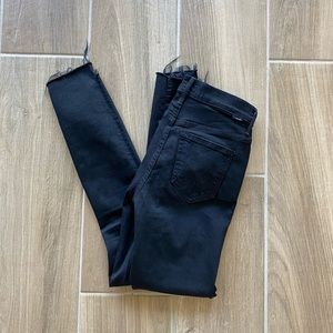 MOTHER Stunner Zip Ankle Step Fray Jeans 24